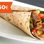 Menú bocadillo Kebab + bebida + patatas: 4,50€