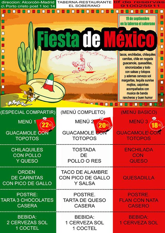  Plan Alcorcón mexicano de Restaurante El soberano Alcorcón