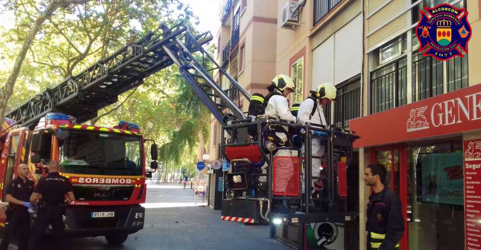 El día 5 de octubre los bomberos de Alcorcón intervienen en la vivienda de un fallecido en avanzado estado de descomposición. Esta actuación ha sido en la Calle Mayor con la Calle Alameda. También ha colaborado el cuerpo de la Policia de Alcorcón.