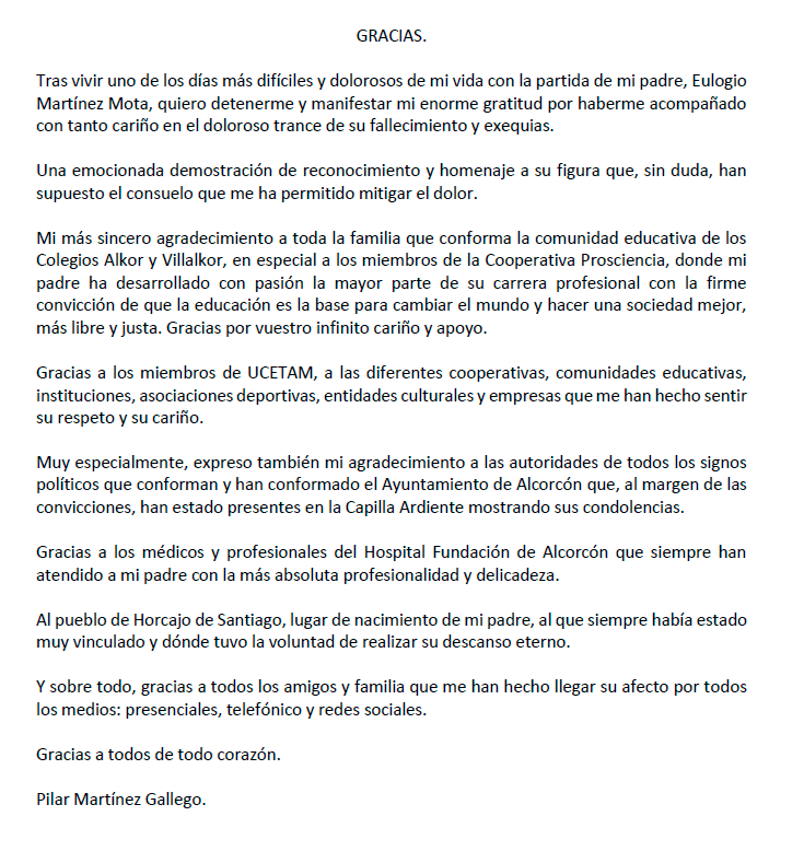 Carta Eulogio Martínez Mota