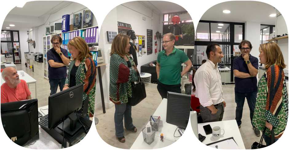 Natalia de Andrés visita el Coworking Dream-Soft de Alcorcón
