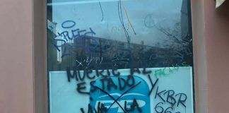 La sede del PP de Alcorcón víctima del vandalismo