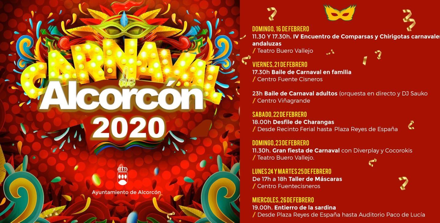 Siente el Carnaval de Alcorcón entre el 21 y el 26 de febrero