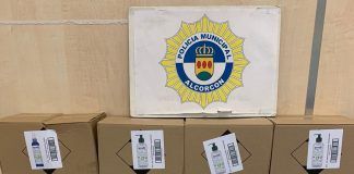 Policía Municipal de Alcorcón requisa material sanitario