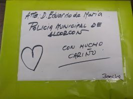 Donación de mascarillas para ESMASA Alcorcón y Policía Municipal de Alcorcón