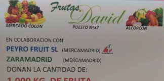 Frutas David dona 1.000 kilos de fruta al Hospital Fundación Alcorcón