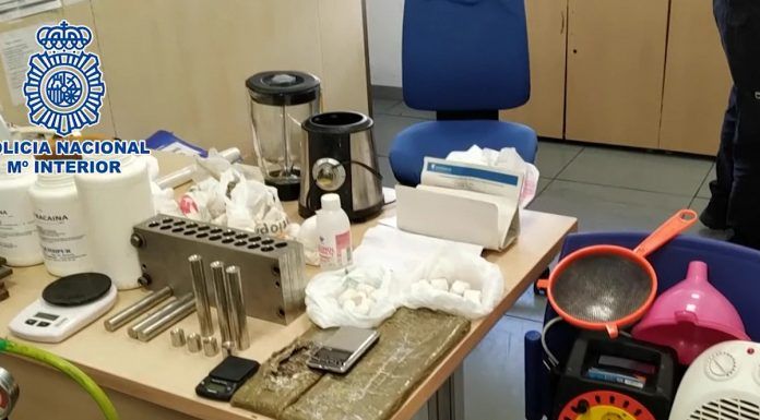 Desmantelado un laboratorio de procesamiento de cocaína en Alcorcón