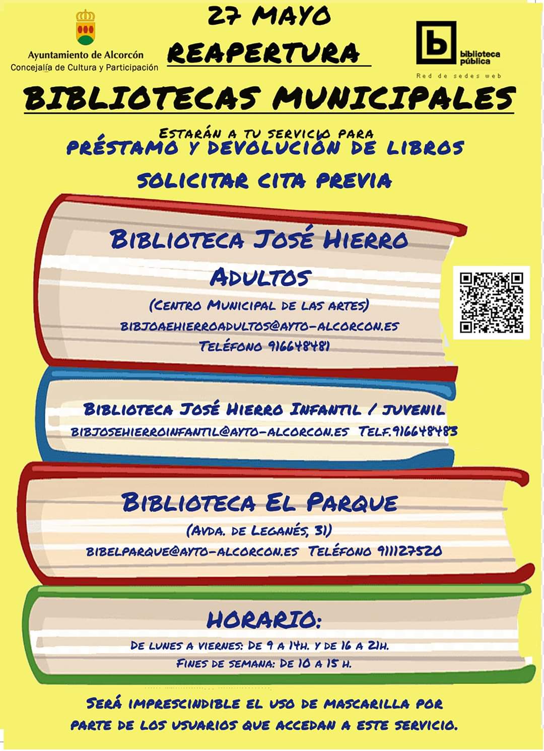 Reapertura de las bibliotecas de Alcorcón