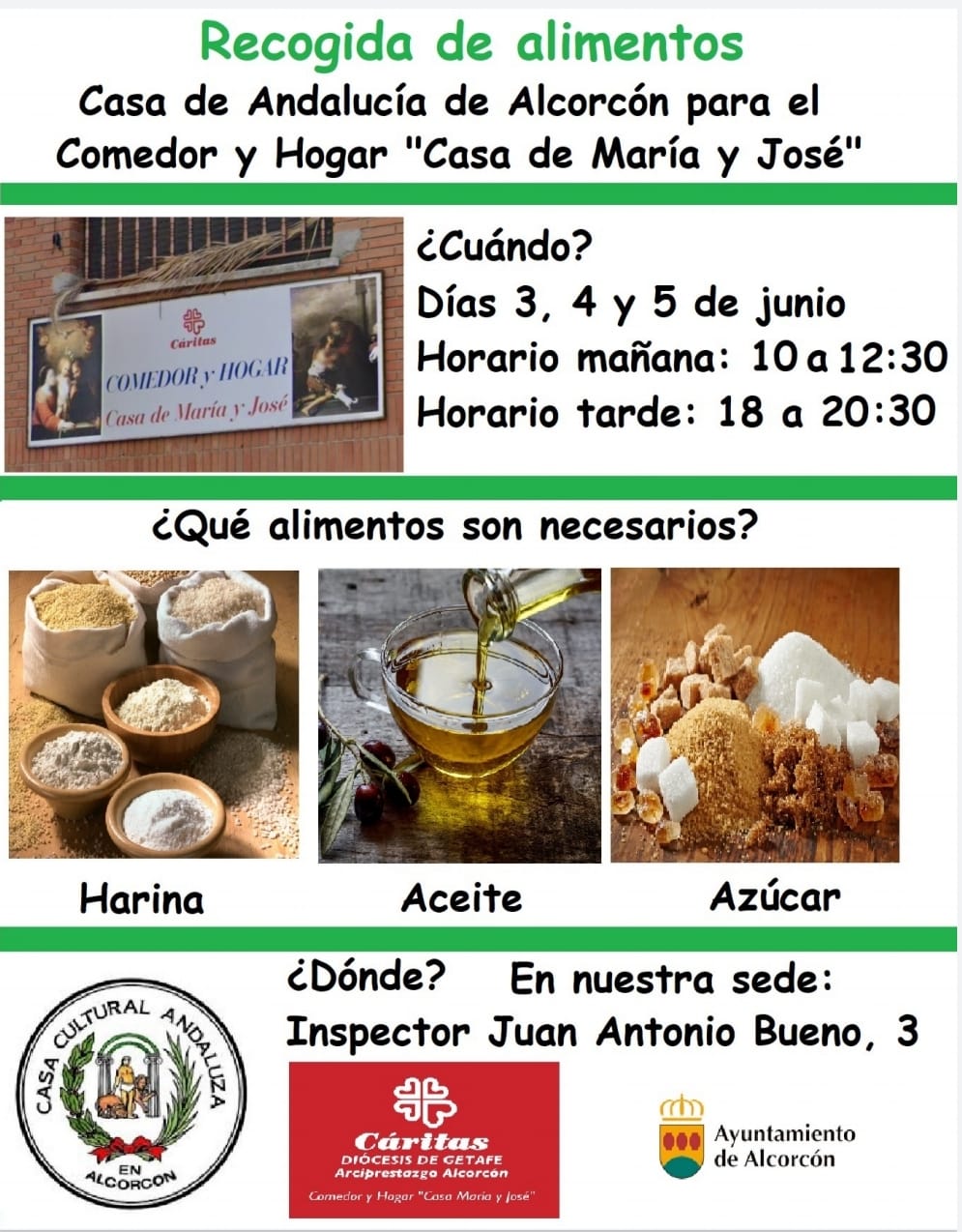 Recogida de alimentos en Alcorcón 