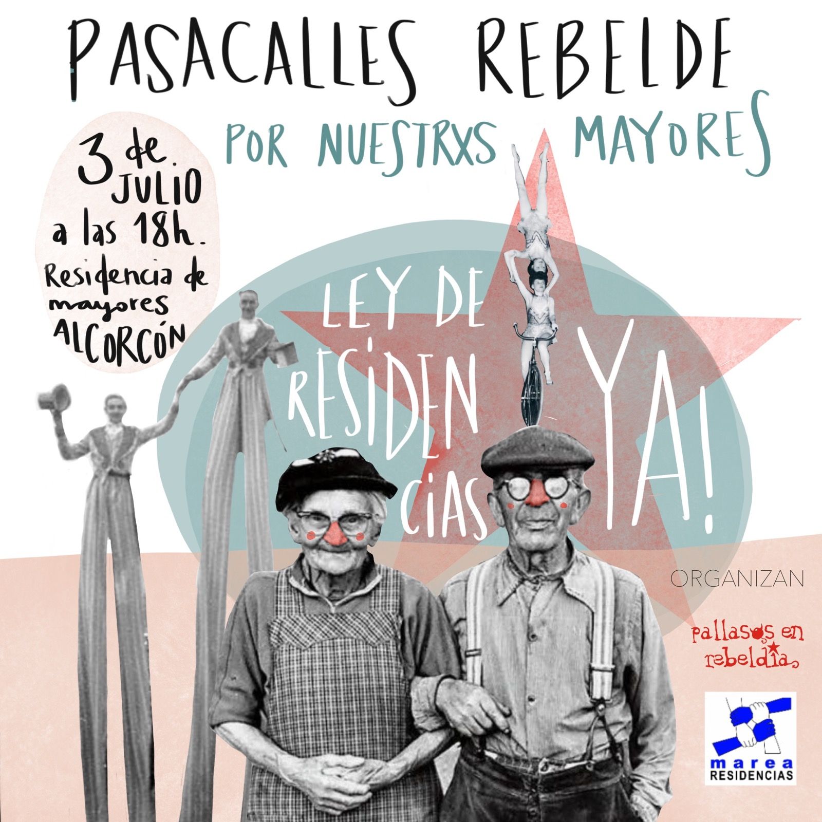 Pasacalles en favor de los mayores de Alcorcón el 3 de julio