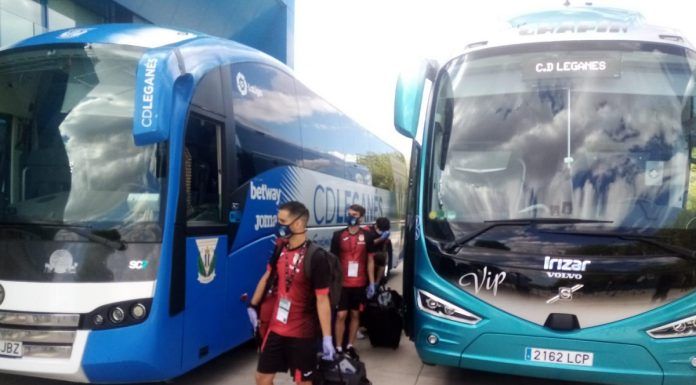 La Liga viaja en autocares de Alcorcón