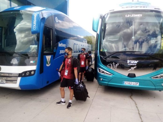 La Liga viaja en autocares de Alcorcón