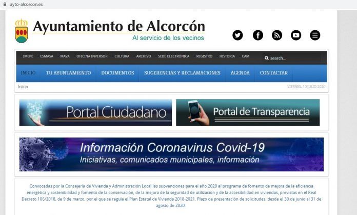 Vox Alcorcón solicita un espacio en la web municipal para los grupos de la oposición