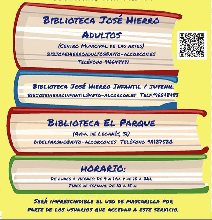 Bibliotecas abiertas por vacaciones en Alcorcón