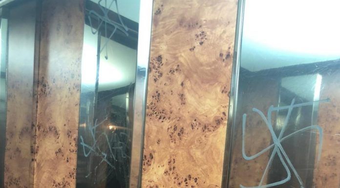 Vandalismo en un ascensor de Alcorcón