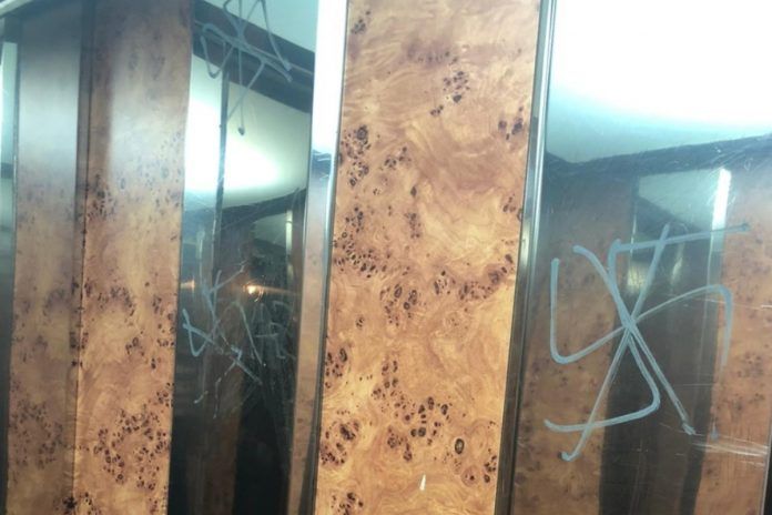 Vandalismo en un ascensor de Alcorcón