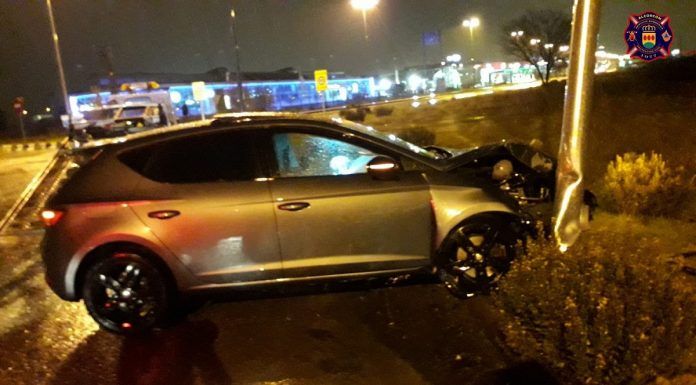 Accidente en Alcorcón a causa del alcohol