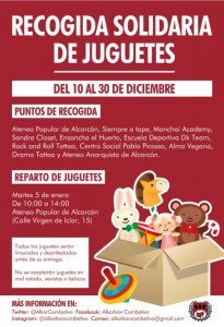 Nueva recogida de juguetes en Alcorcón por Navidad