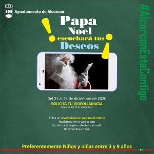 Videollamadas con Papá Noel y los Reyes Magos en Alcorcón