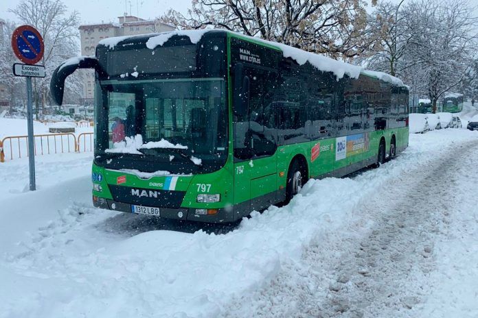 Restablecido el servicio de autobuses en Alcorcón tras Filomena: así quedan las rutas