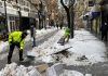 Lunes de hielo y frío en Alcorcón pero con tren, metro y bus