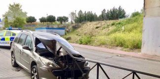 Espectacular accidente de tráfico en Alcorcón