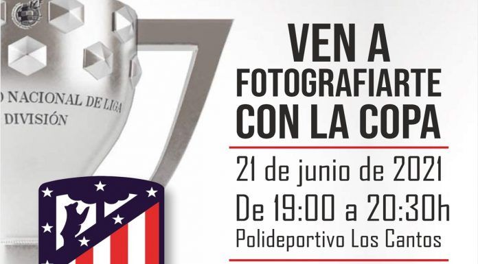 El título de Liga del Atlético de Madrid llega este lunes a Alcorcón