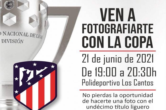 El título de Liga del Atlético de Madrid llega este lunes a Alcorcón