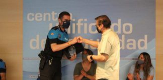 Antonio Ruiz se reencontró con los policías de Alcorcón que le salvaron la vida