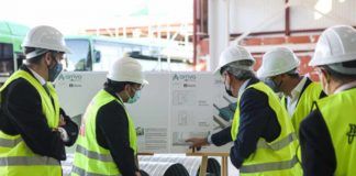 El Consejero de Transportes, David Pérez, visita las obras de la nueva sede de Arriva en Alcorcón
