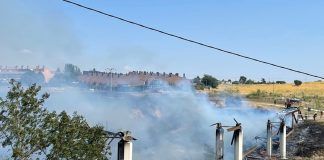 Importante incendio en Parque Coimbra, muy cerca de Alcorcón