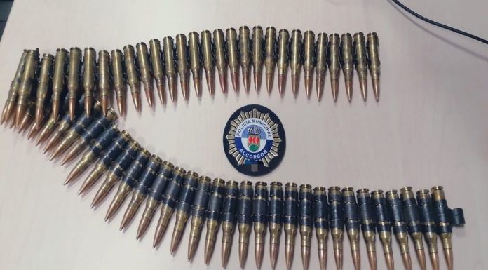 Interceptan a un hombre con un cinturón de balas en Alcorcón