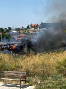 Importante incendio en Parque Coimbra, muy cerca de Alcorcón