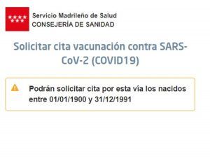 Cuándo vacunarán contra el Covid-19 a los menores de 30 años de Alcorcón