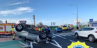 Brutal accidente en Alcorcón de un conductor que quintuplicaba la tasa de alcohol