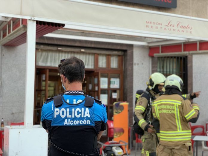 Incendio en la cocina de un restaurante de Alcorcón