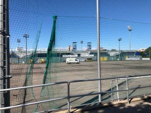 Obras de mantenimiento en los polideportivos de Alcorcón.