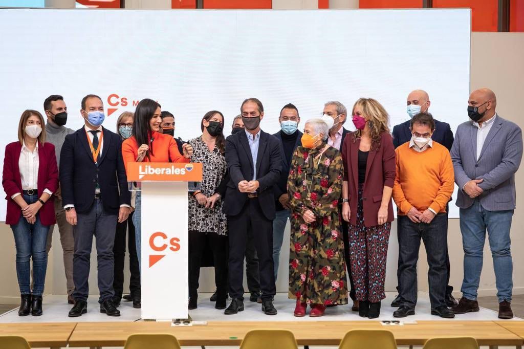 El concejal de Alcorcón Joaquín Patilla en el Comité Autonómico de Ciudadanos