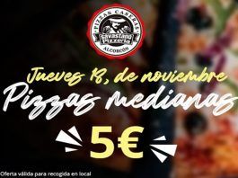 Oferta de locura en pizzas este jueves en Savastano Alcorcón