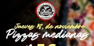 Oferta de locura en pizzas este jueves en Savastano Alcorcón