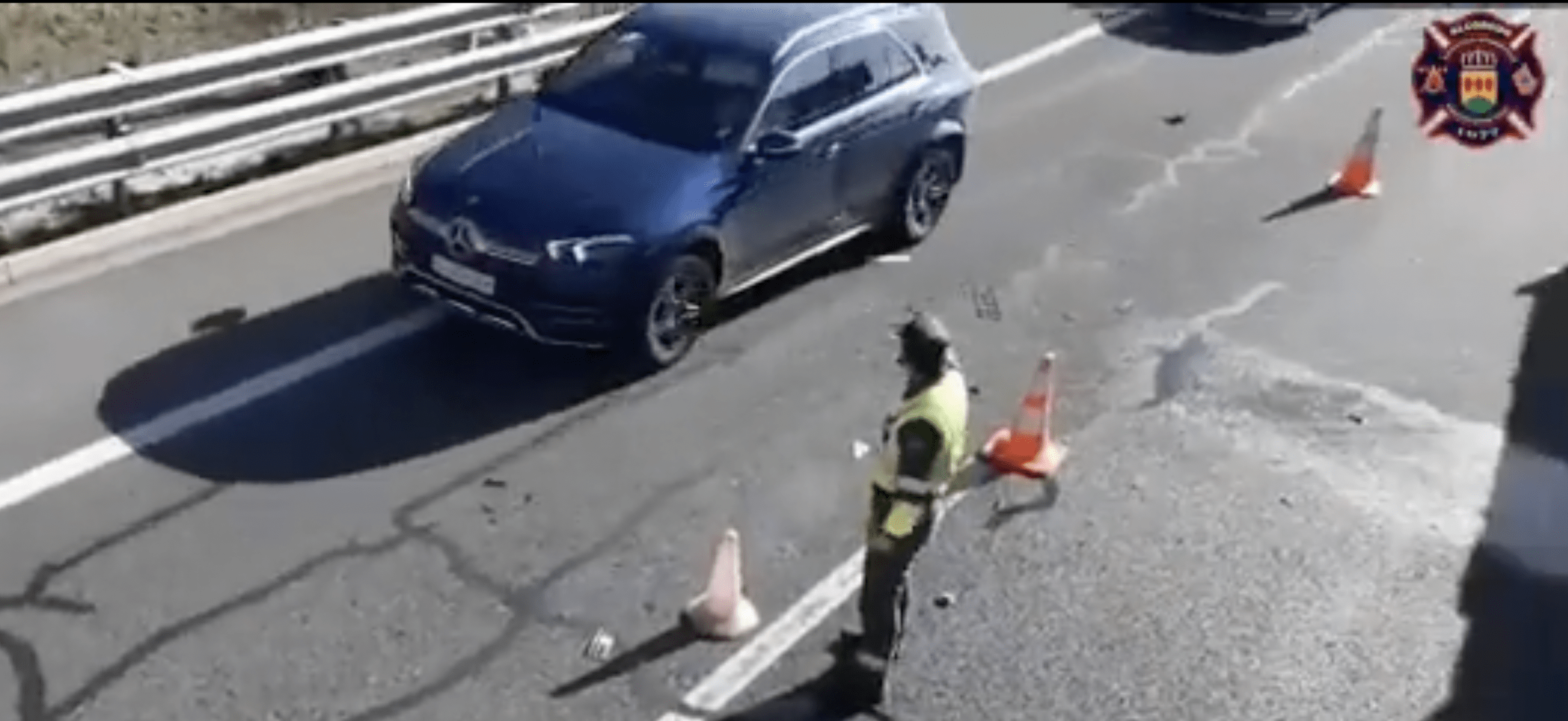 Accidente en Alcorcón entre un camión y dos coches