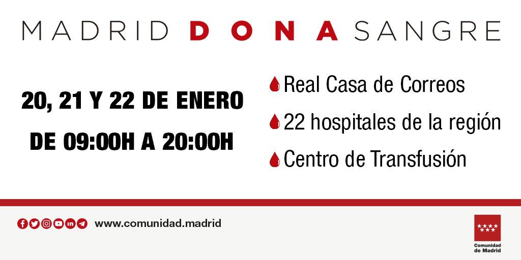 Hospitales cerca de Alcorcón que se incluyen en el maratón de donación de sangre de la Comunidad de Madrid
