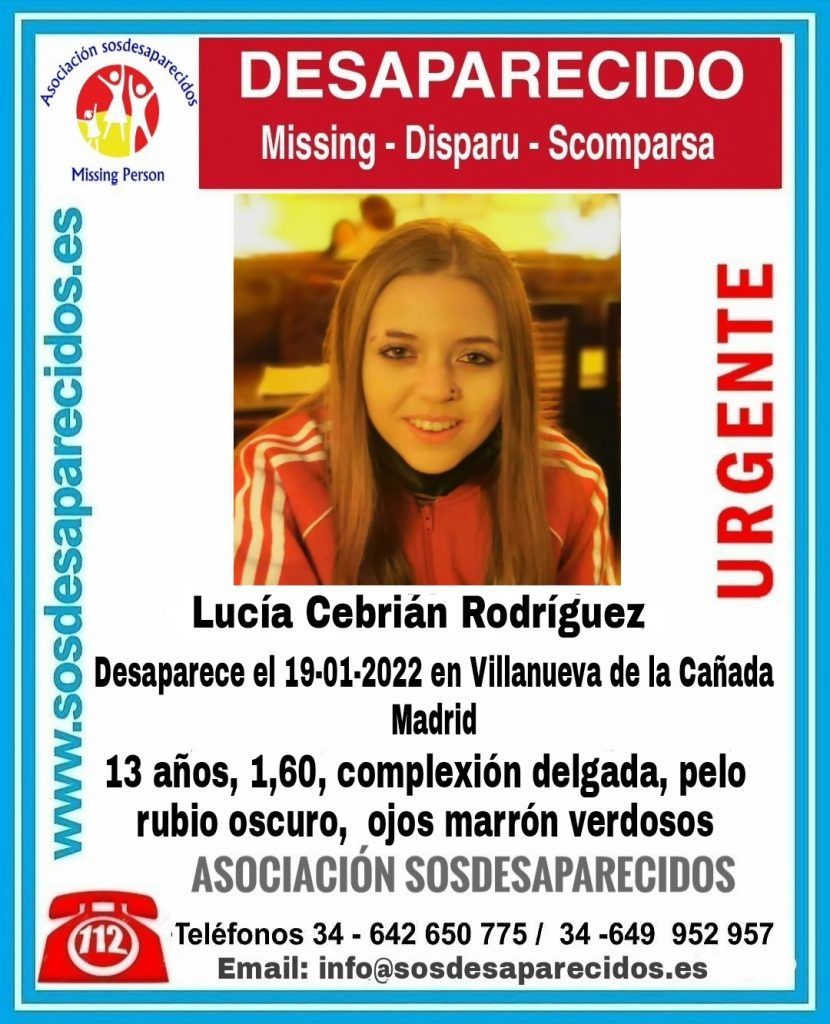 La Policía de Alcorcón alerta sobre la desaparición de una menor
