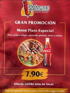 Grandes promociones en el Kebap Retamas de Alcorcón