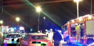 Doble accidente en la A-5 a su paso por Alcorcón