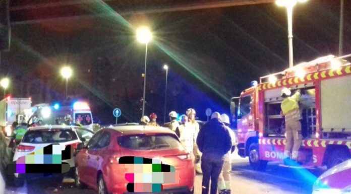 Doble accidente en la A-5 a su paso por Alcorcón