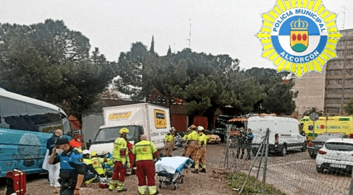 Herido grave un hombre tras un accidente con su camión en Alcorcón
