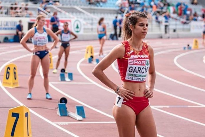 La atleta alcorconera Carla García, con la selección española en el Campeonato Iberoamericano