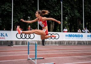 La atleta alcorconera Carla García, con la selección española en el Campeonato Iberoamericano