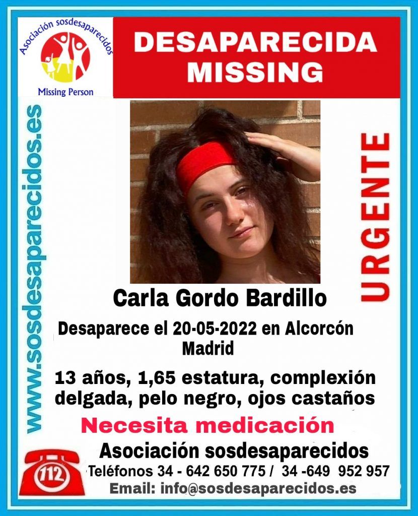 Desaparece una niña de 13 años en Alcorcón